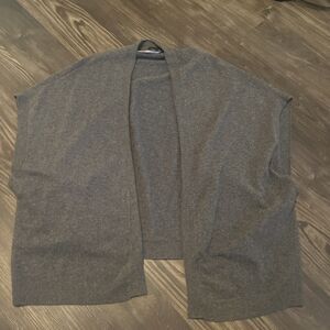 HALOGEN Women's Sweater Dark Gray 100% Cashmere Open Front Cardigan One Size